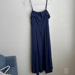 Blue button down dress